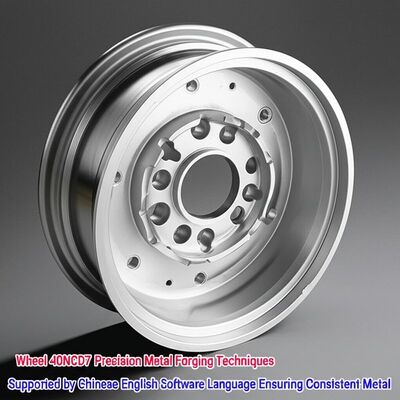 Roda 40NCD7 Técnicas de Forjamento de Metal de Precisão Suportadas por Software em Chinês e Inglês, Garantindo Metal Consistente