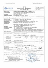 Corpo e fechamento NORSOK M650, PED 2014/68/EU Material de forja de válvula ASTM F51, ASTM F53