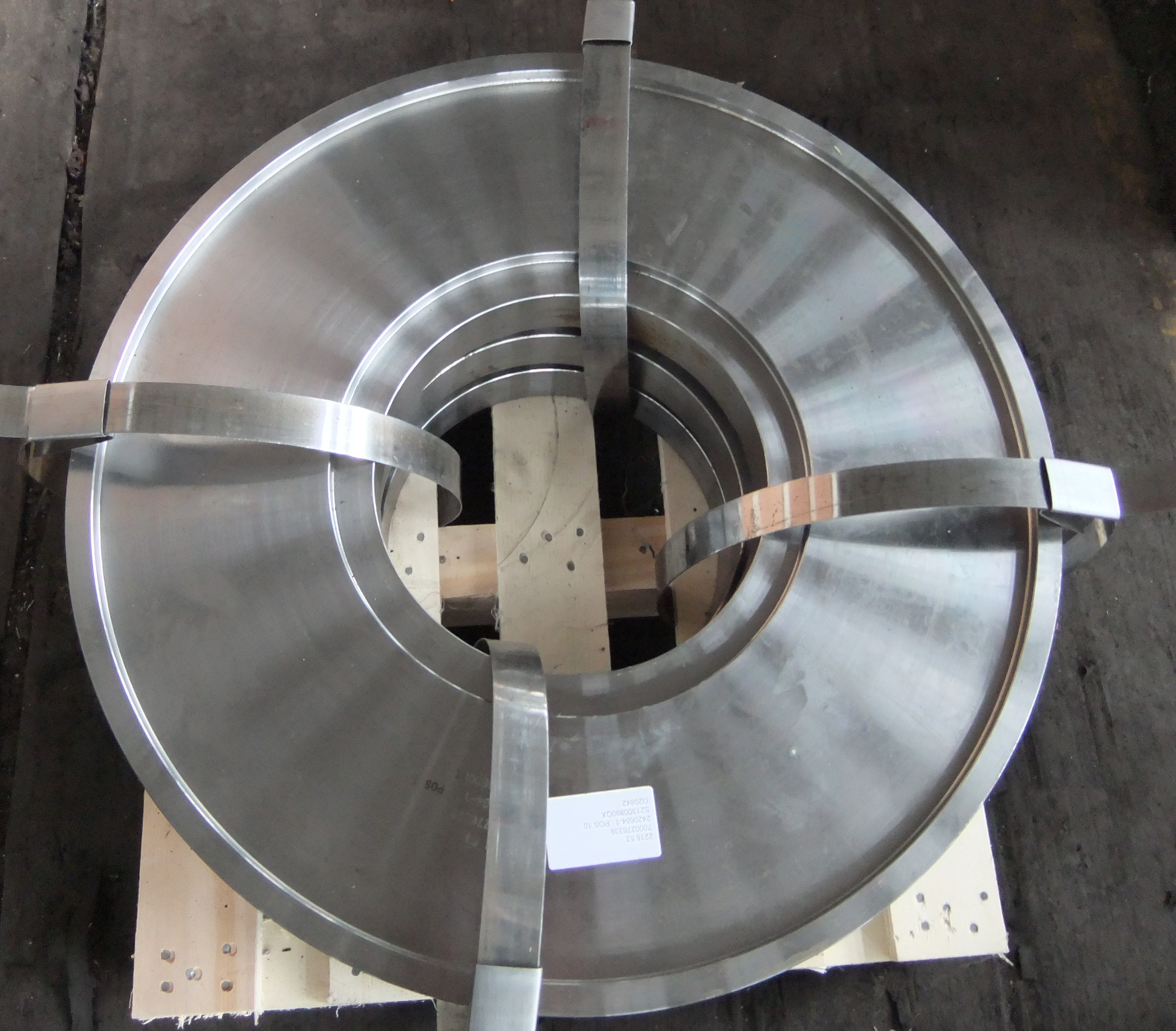 Galvanoplastia 1.4057 5000mm guia de turbina anéis de aço forjado