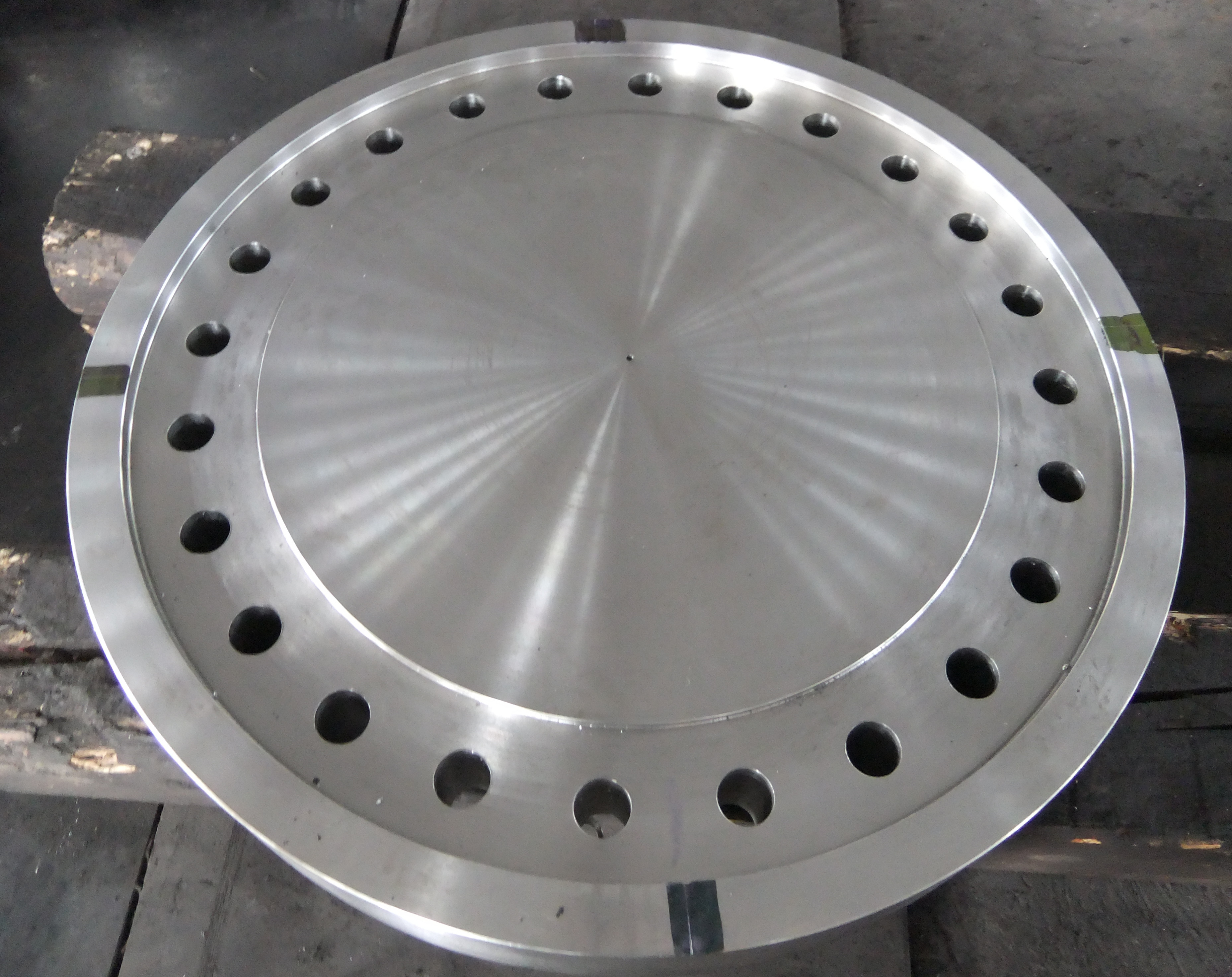Revestimento forjado da folha de tubo do disco feito à máquina para o permutador de calor, discos de aço inoxidável do freio